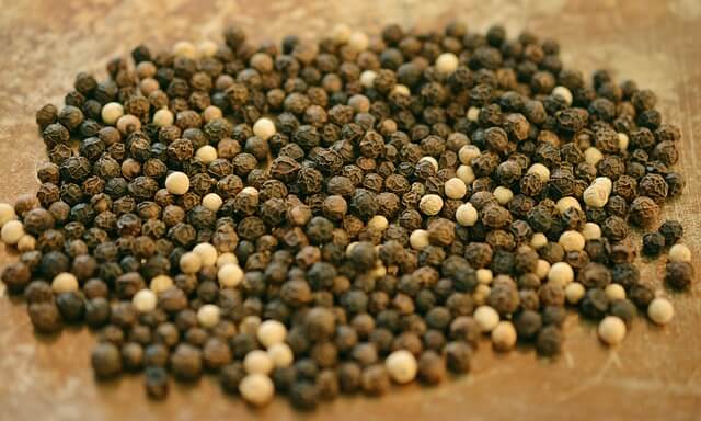 black peppercorns