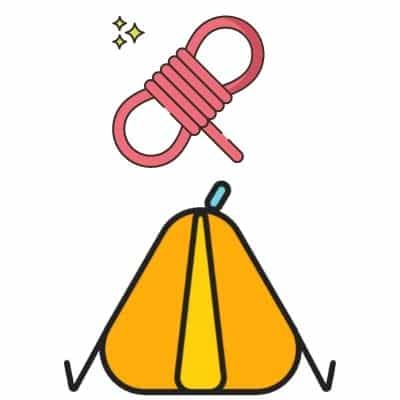 paracord and tent
