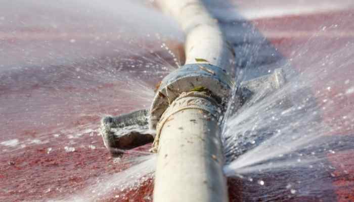 water pipe leak