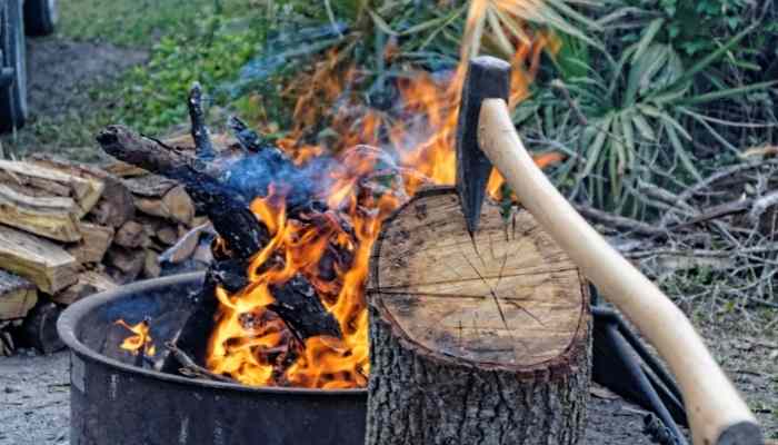 axe and fire