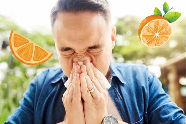 hay fever with oranges