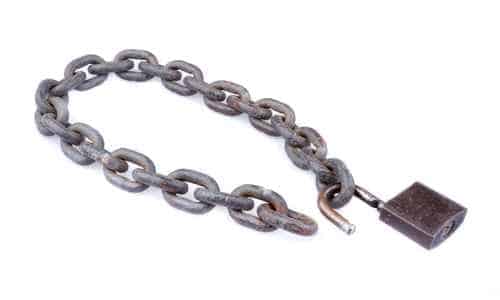 Chain and padlock