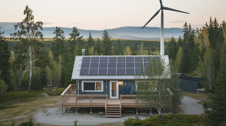 A cabin in a remote area