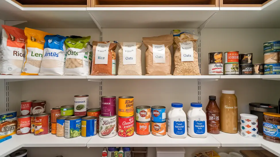 DIY pantry shelf