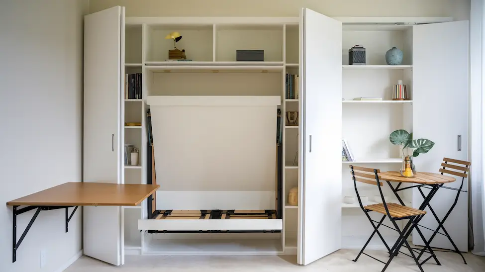 Prepping in a small space with a Murphy bed