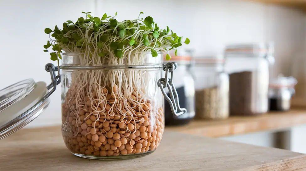 sprouted lentils